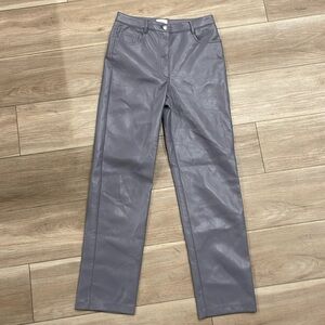 Wilfred size 6 grey pleather pants